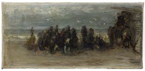 Mensen aan het strand,