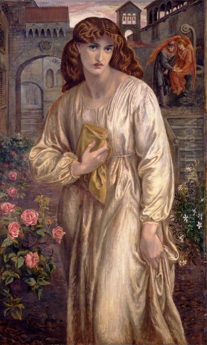Salutation of Beatrice Oil Painting by Dante Gabriel Rossetti