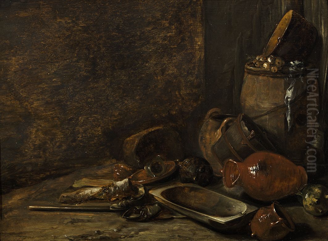 Stilleven, Oil Painting by Quirijn van Brekelenkam