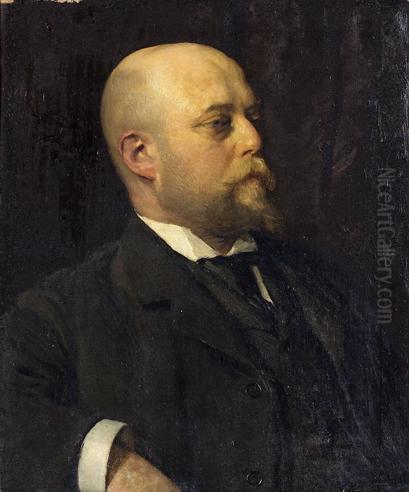 Abraham Hesselink, Oil Painting by Franz Deutmann