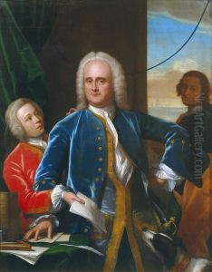 Jan Albert Sichterman met zijn zoons Jan Albert en Gerrit Jan, Jan Albert Sichterman met zijn zoons Jan Albert en Gerrit Jan,