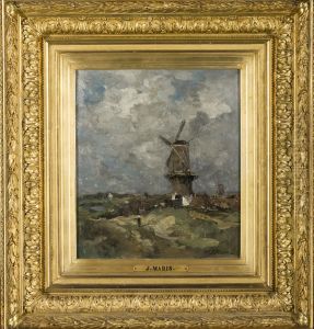 Landscape with windmills