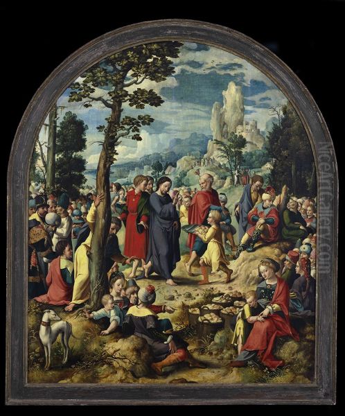 De Spijziging van de Vijfduizend, Oil Painting by Jan Swart Van Groningen