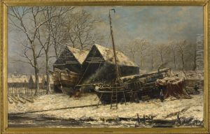 Winter landscape with the former Zuiderscheepshelling
