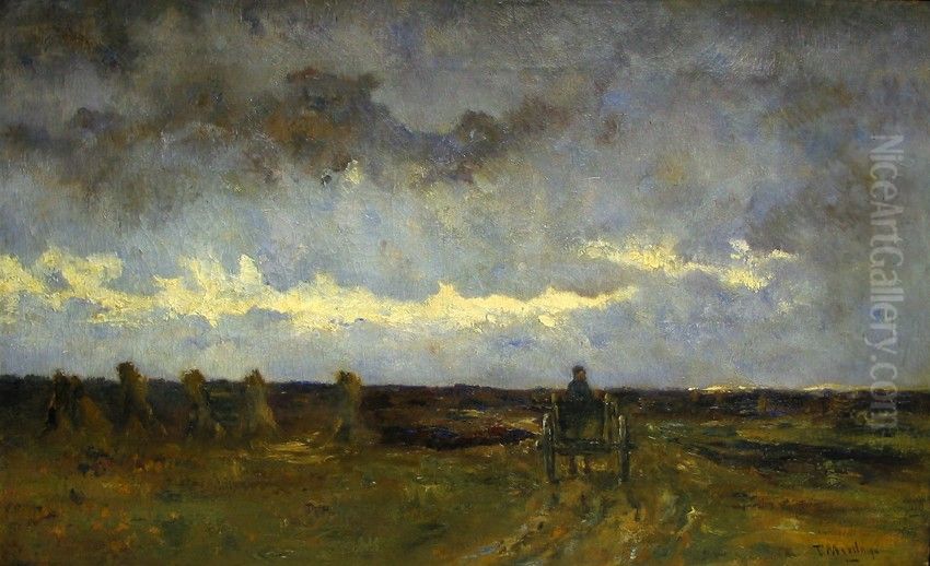 Heidelandschap, Oil Painting by Taco Mesdag