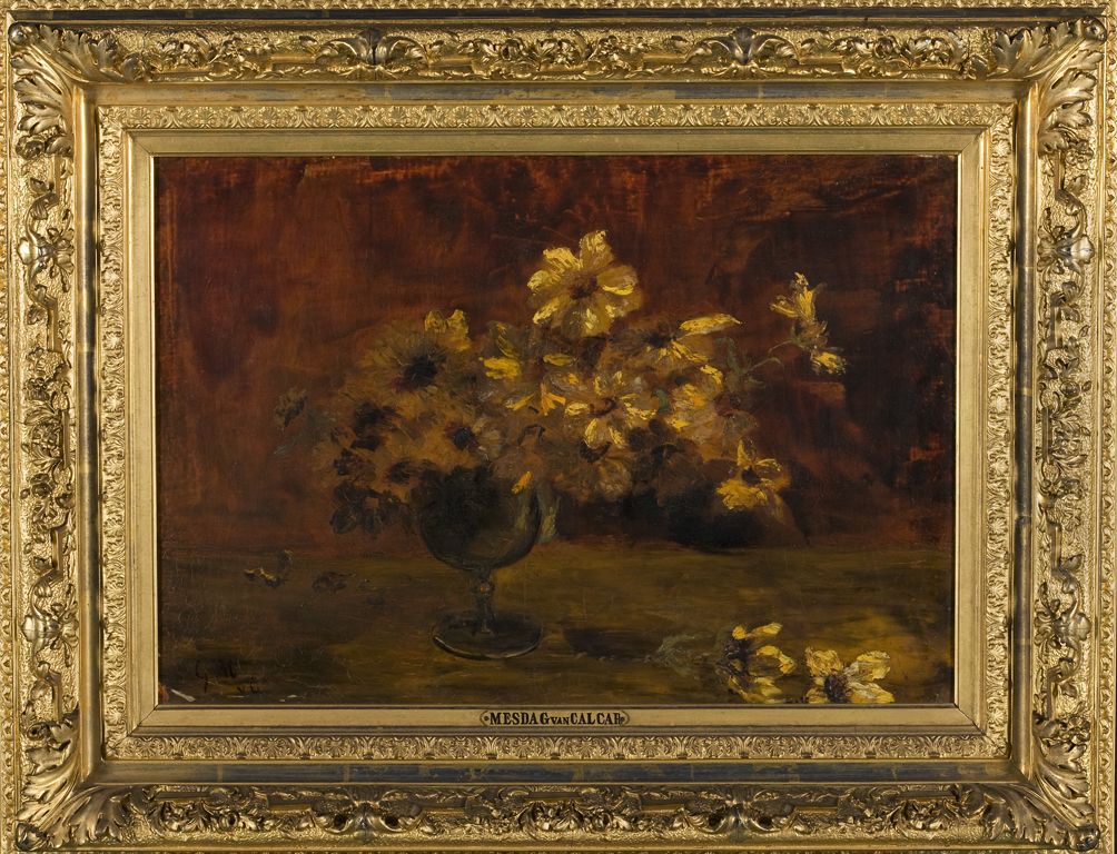 Still life with flowers Oil Painting by Geesje Mesdag-van Calcar