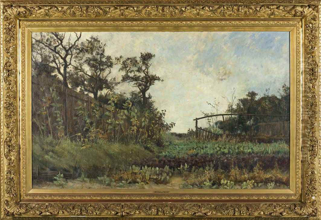 Garden Oil Painting by Geesje Mesdag-van Calcar Garden Oil Painting by Geesje Mesdag-van Calcar