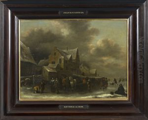 Wintergezicht - ijsvermaak,