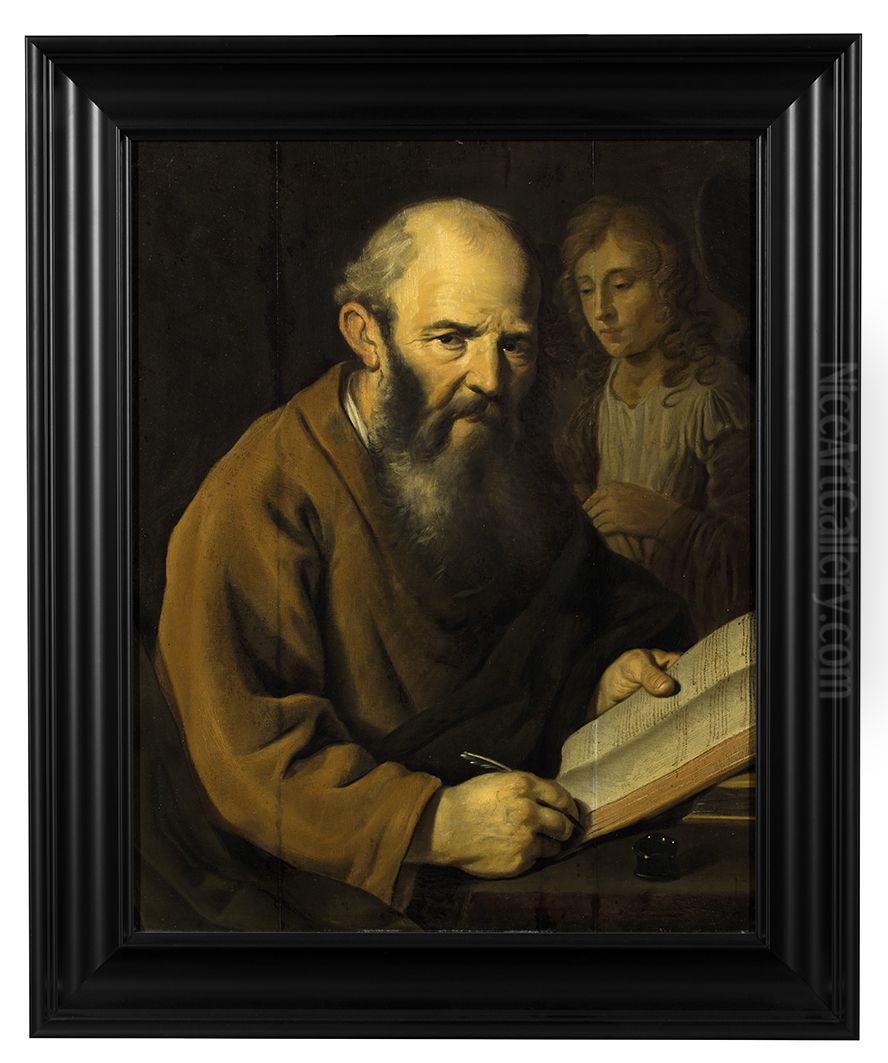 De evangelist Mattheus, Oil Painting by Jan de Stomme
