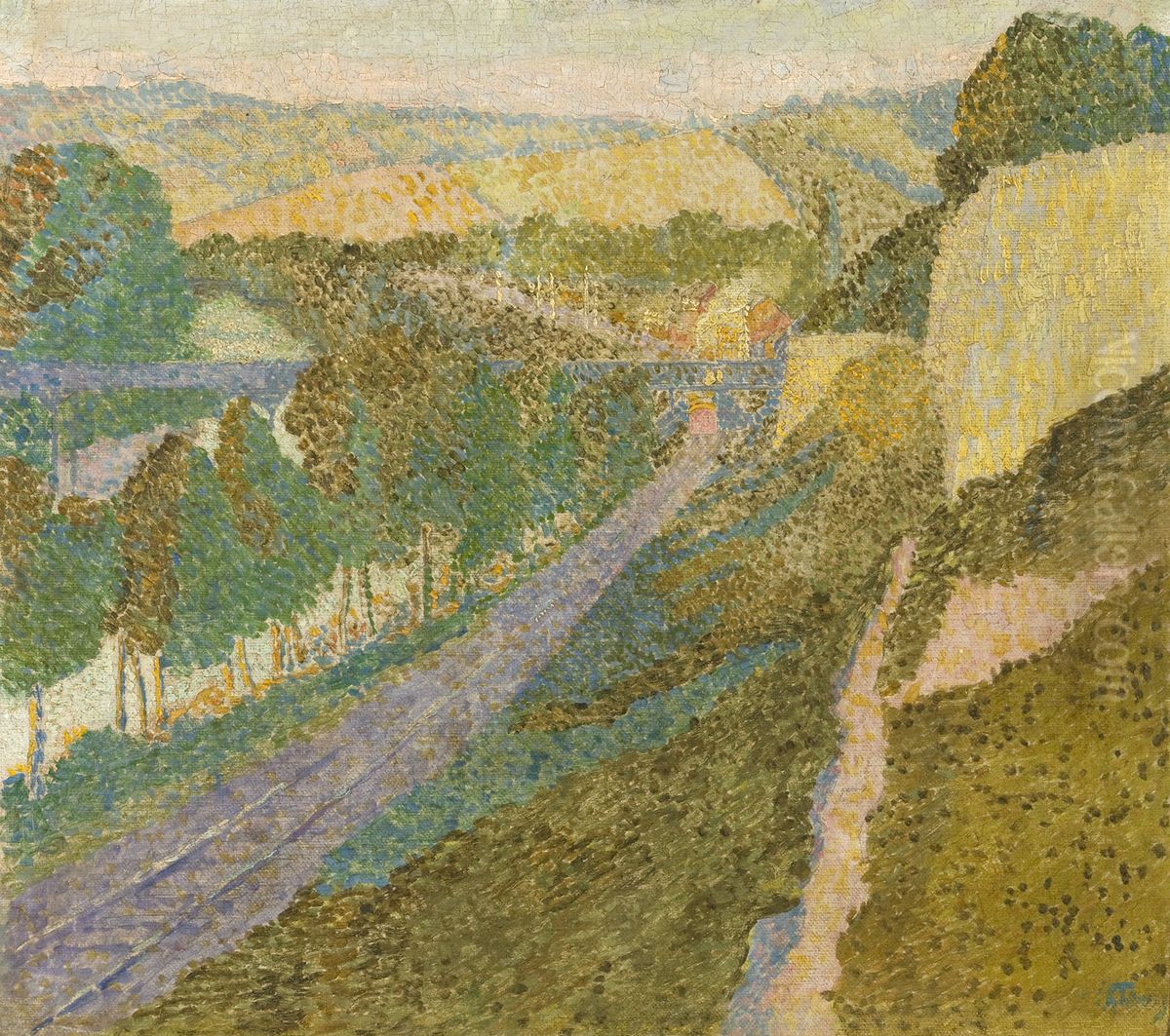 Landschap in de Ardennen Oil Painting by Jan Toorop