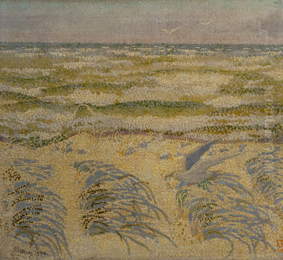 Duin en zee Oil Painting by Jan Toorop