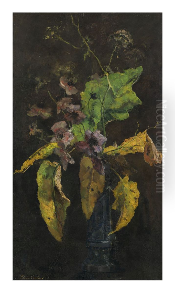 Bloemstilleven met anemonen Oil Painting by Floris Verster