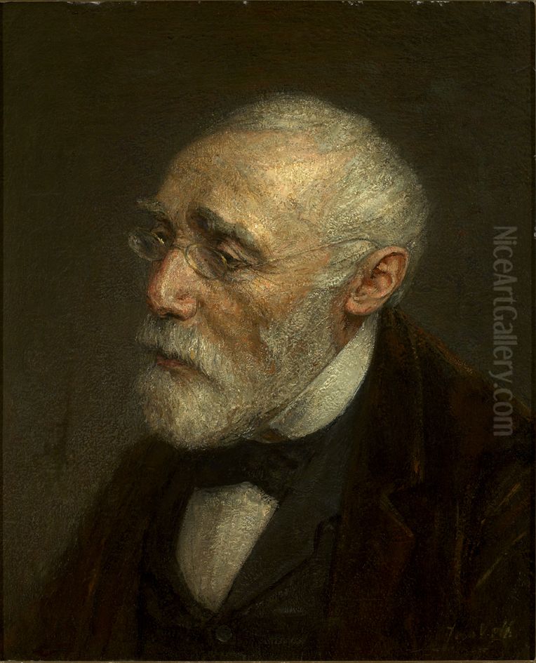 Portrait of Jozef Israels Oil Painting by Jan Veth
