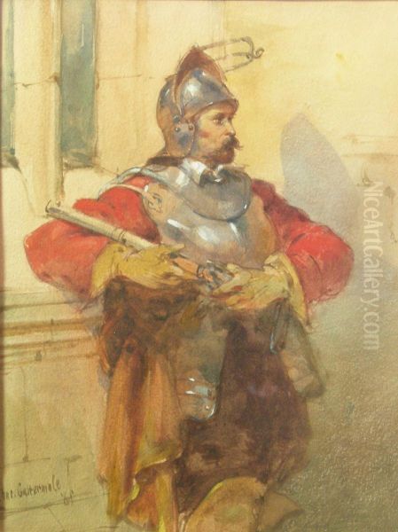 A Valiant Knight Oil Painting by Charles Cattermole