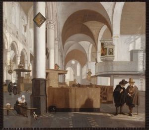 Interieur van de Oude Kerk te Amsterdam