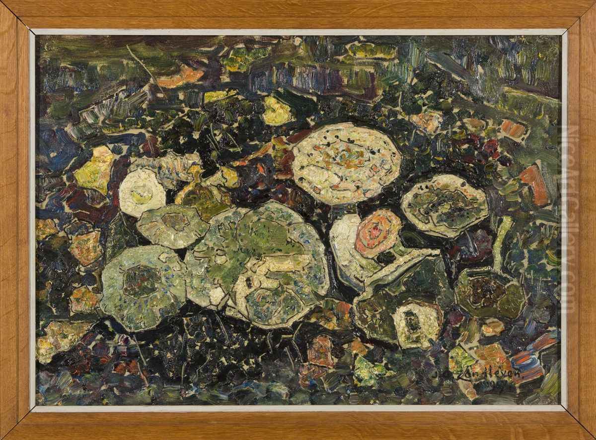 Paddestoelen, Oil Painting by Jan Adam Zandleven