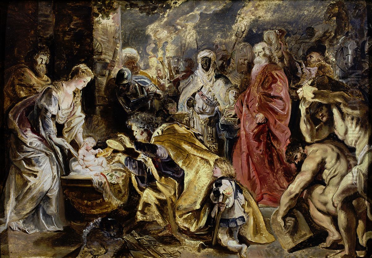 Adoration of the Magi Oil Painting by (studio of) Rubens, Peter Paul