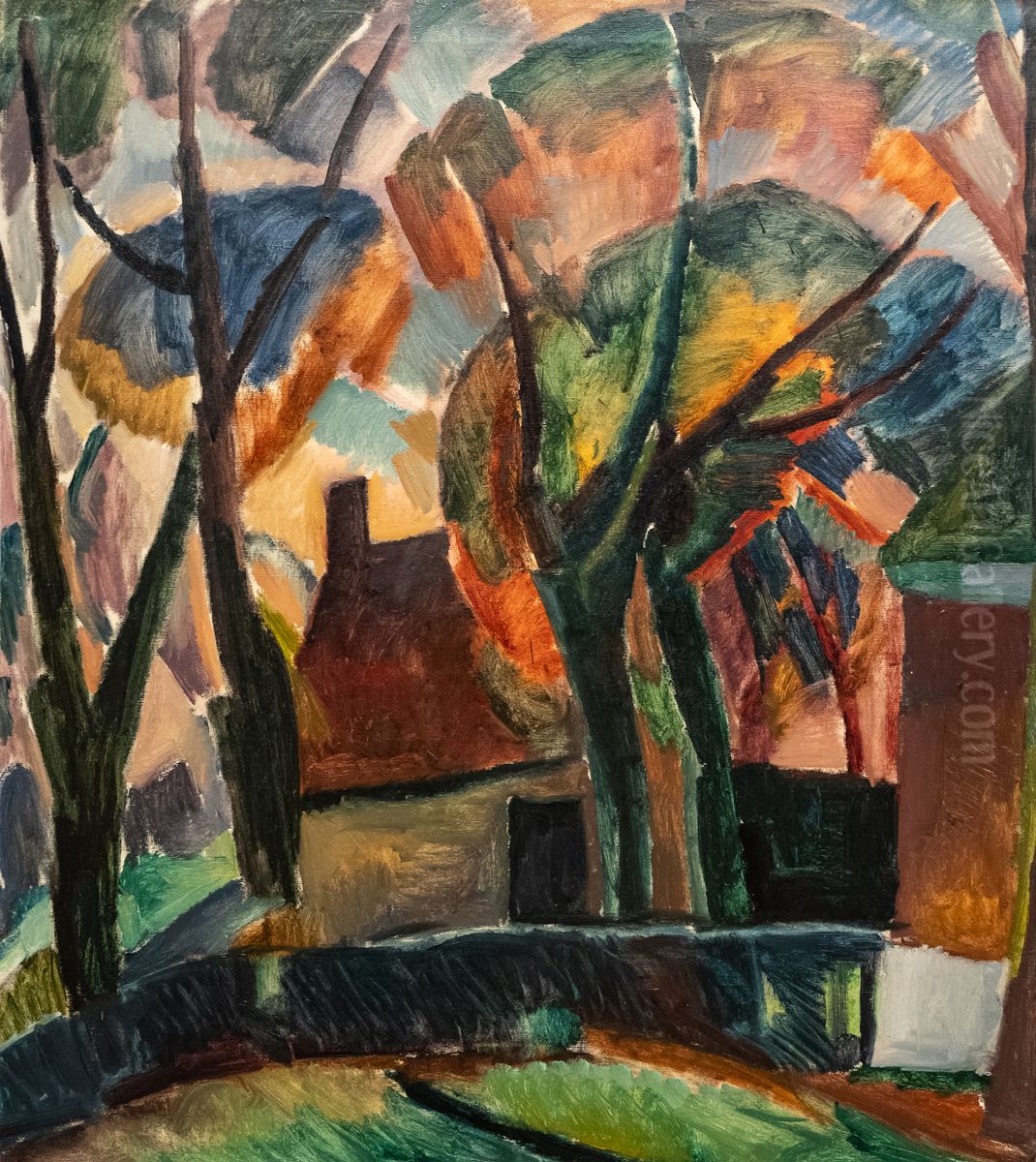 Bauernhof im Beemster Oil Painting by Leo Gestel