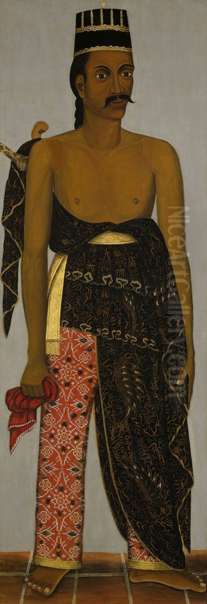 Five Javanese court officials Oil Painting by unknown