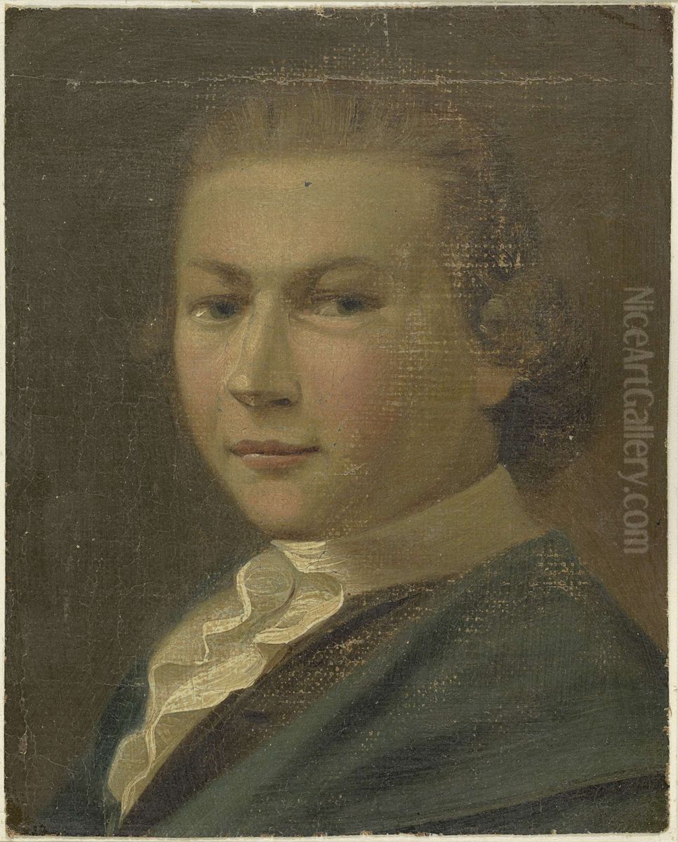 Zelfportret van Gabriel van Rooyen Oil Painting by Gabriel van Rooyen