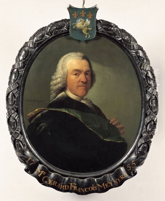 Portret van Gerard Francois Meyners (1711-1790), bewindhebber van de VOC tussen 1755 en 1790 Oil Painting by Dionys Van Nijmegen