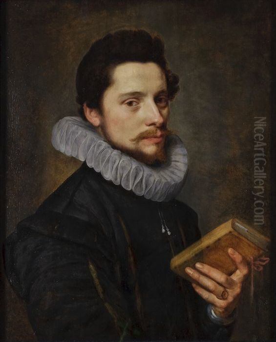 Portrait of Hugo de Groot (Delft 1583 - Rostock 1645) Oil Painting by Michiel Jansz. van Mierevelt