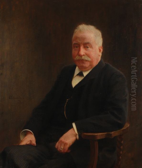 Portret van Jacobus van Stolk Az (1845-1920) Oil Painting by Ferdinand Oldewelt