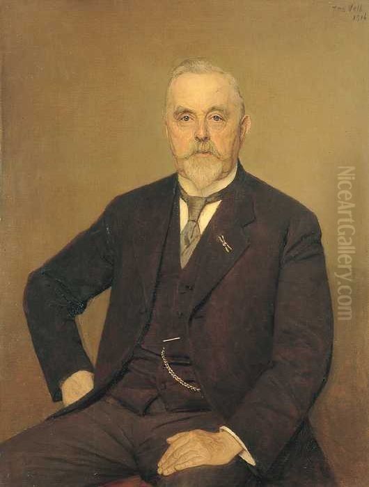 Portret van Gerrit Jan de Jongh Oil Painting by Jan Veth