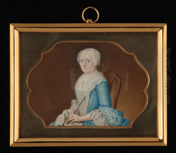 Portretminiatuur van een vrouw Oil Painting by Joseph Marinkelle