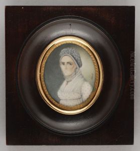 Portretminiatuur van een vrouw