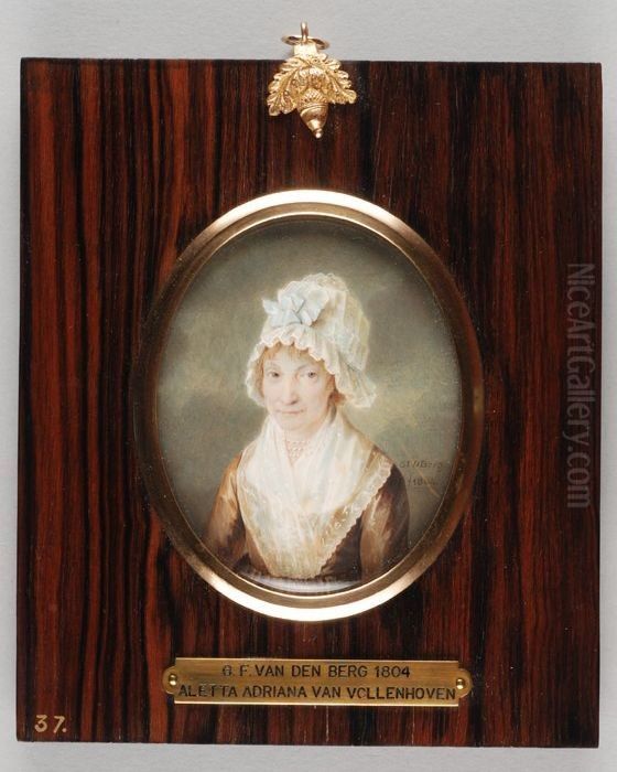 Portretminiatuur van Aletta Adriana van Vollenhoven (1742-1825) Oil Painting by Gijsbertus Johannus van den Berg