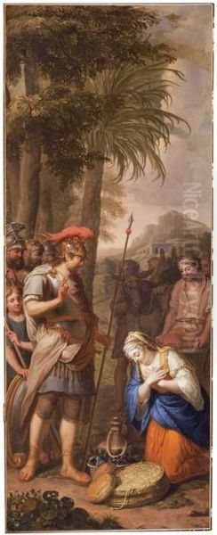 Abigael voor David Oil Painting by Elias Van Nijmegen
