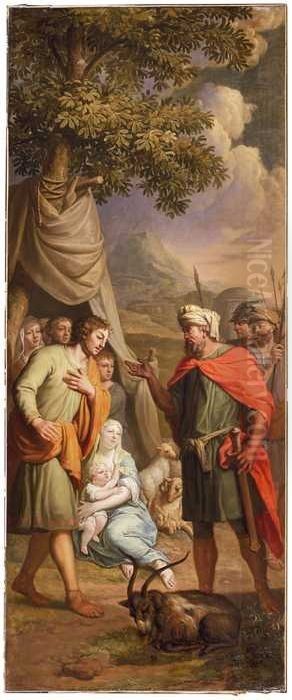 Laban bij Jacob Oil Painting by Elias Van Nijmegen