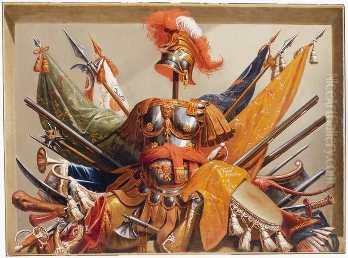 Trofee van wapens Oil Painting by Elias Van Nijmegen