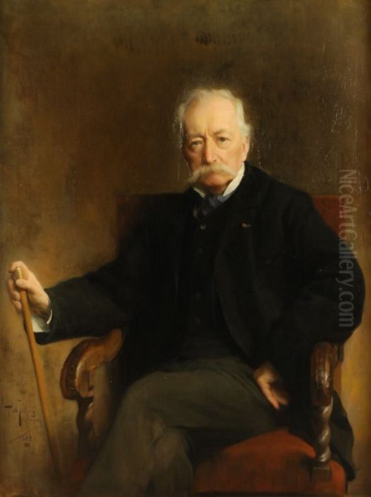 Portret van Charles Rochussen (1814-1894) Oil Painting by Pieter De Josselin De Jong Portret van Charles Rochussen (1814-1894) Oil Painting by Pieter De Josselin De Jong