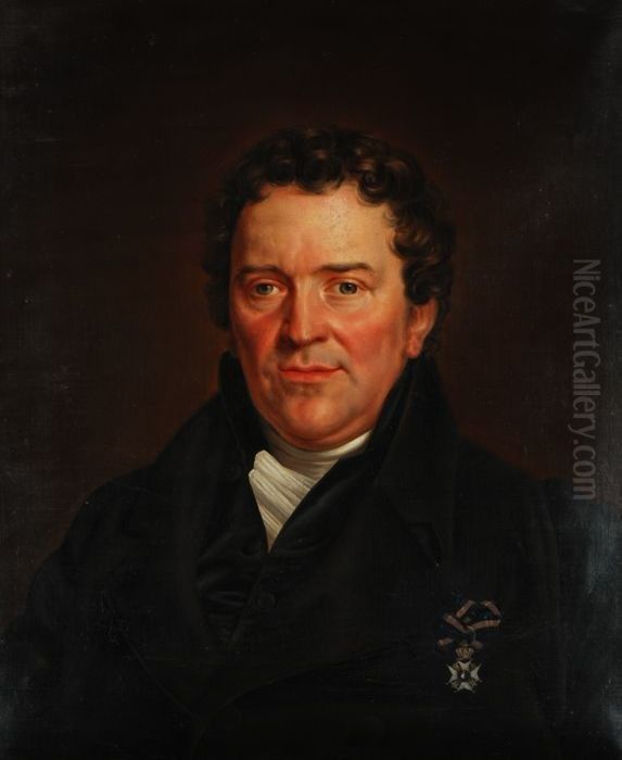 Portret van Dr. Cornelis Dalen Oil Painting by Nicolaus Montauban van Swijndregt