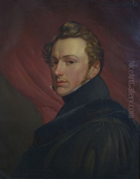 Portrait of Nicolaus Montauban van Swijndregt (1810-1845) Oil Painting by Nicolaus Montauban van Swijndregt