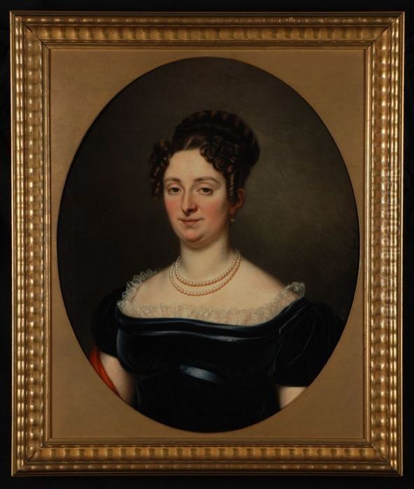 Portret van Anna Jozina van der Pot (1792-1867) Oil Painting by Cornelis Cels