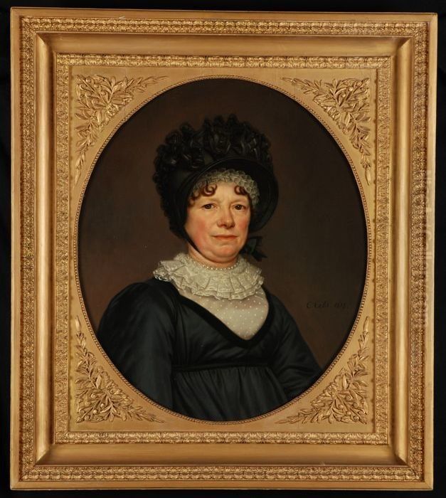 Portret van Geertruy van der Spelt Oil Painting by Cornelis Cels