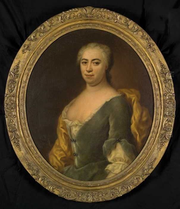 Portret van Maria Anna Witheyn (1686-1763) Oil Painting by Balthasar Denner