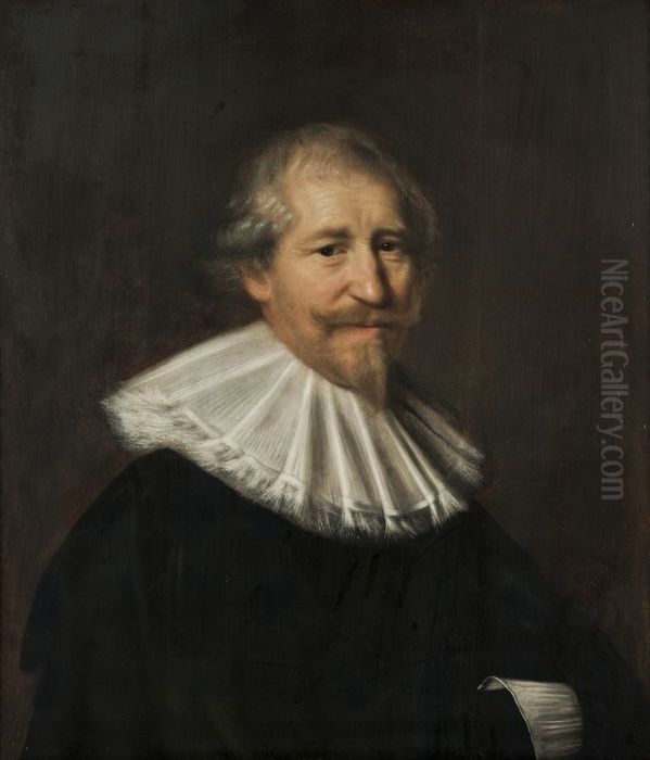 Portret van een onbekende man, mogelijk de koopman Adriaen van der Tock (1584/85-1661) Oil Painting by Abraham de Vries