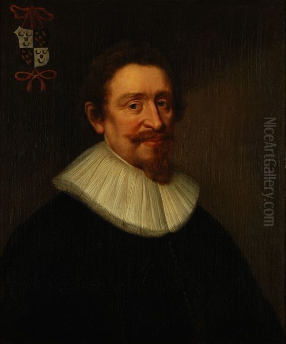 Portrait of Hugo de Groot (1583-1645) Oil Painting by Michiel Jansz. van Mierevelt