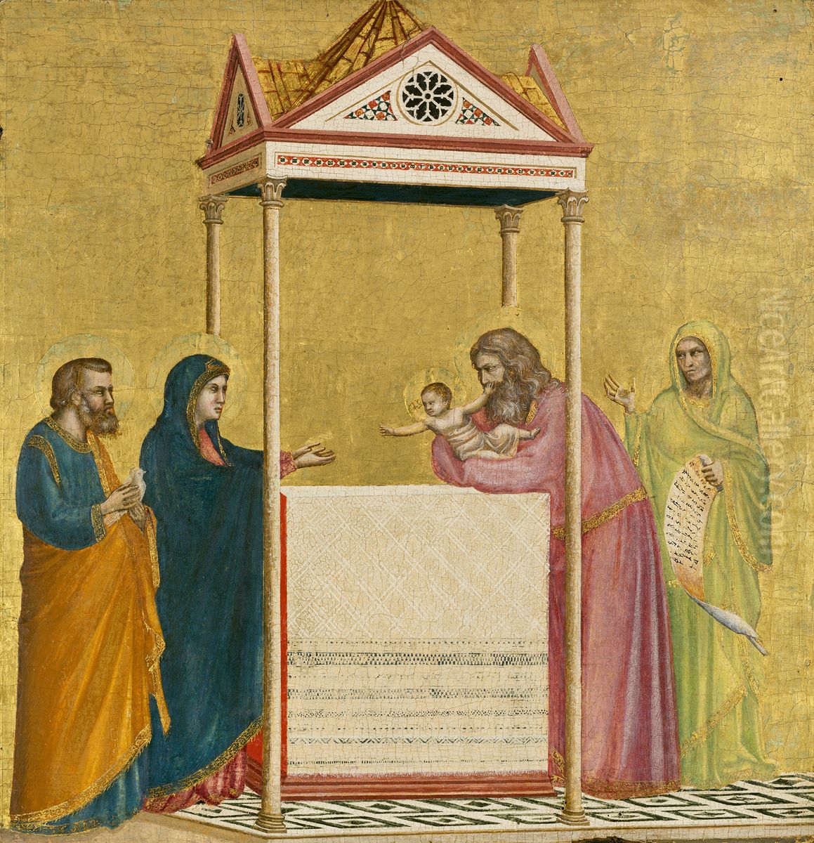 The Presentation of the Christ Child in the Temple Oil Painting by Giotto The Presentation of the Christ Child in the Temple Oil Painting by Giotto