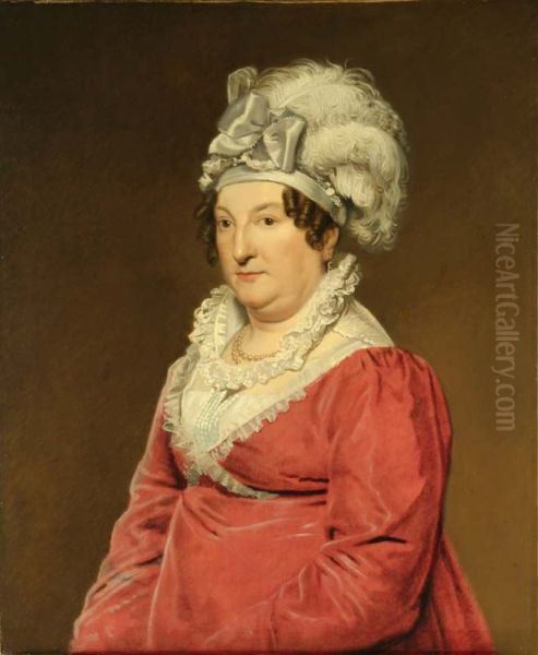 Portret van Petronella Agatha van Asbeck Oil Painting by Willem Bartel Van Der Kooi