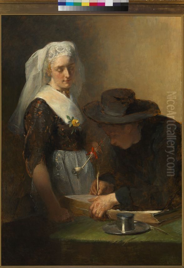 Voor eeuwig Oil Painting by Christoffel Bisschop