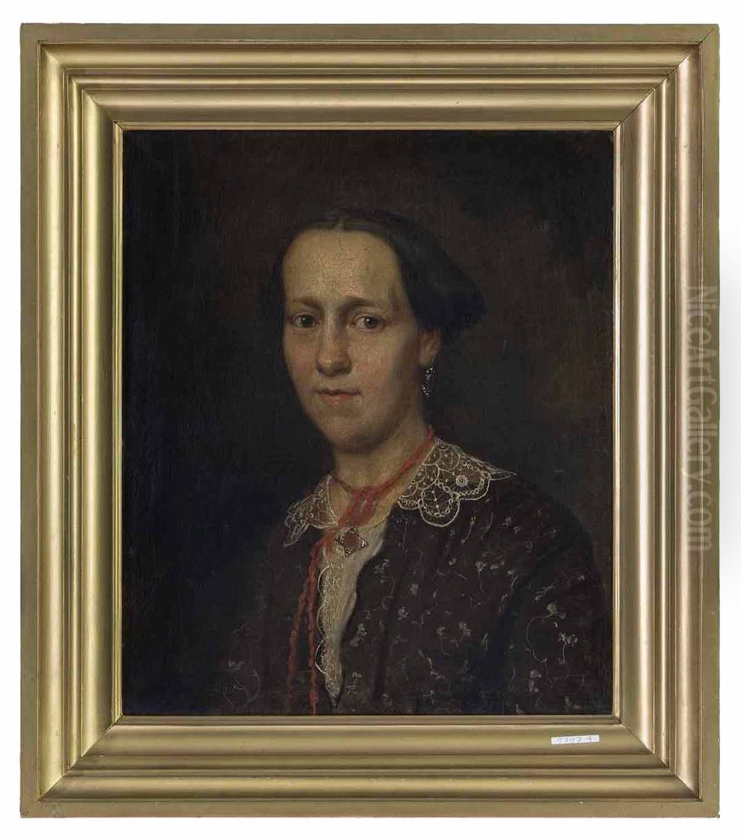 Portret van Johanna Arnolda Hoeksema Oil Painting by Lawrence Alma-Tadema