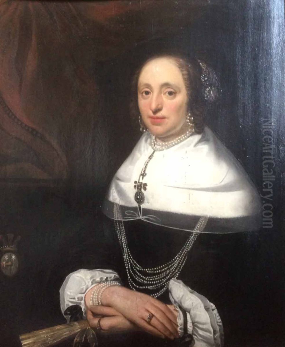 Portret van Lisck van Wissema Oil Painting by Wybrand de Geest