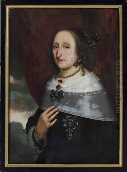 Portrait of Sophia Anna van Pipenpoy (1617-1670) Oil Painting by Wybrand de Geest