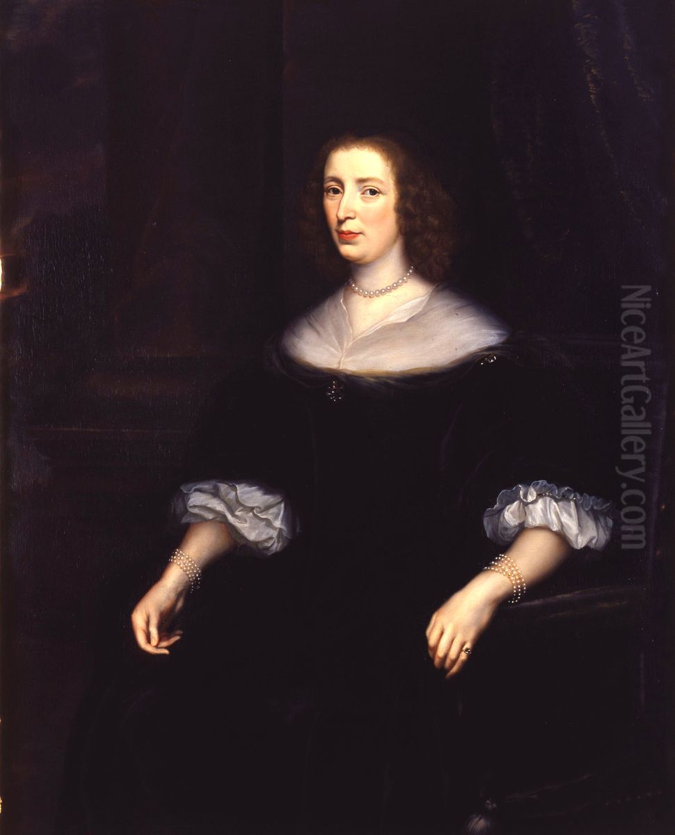 Portrait of Anna van den Corput (1599-1645) Oil Painting by Jan de Baen