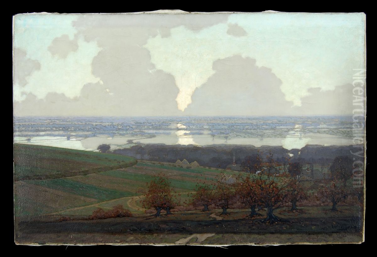 Zonsondergang Oil Painting by Derk Wiggers
